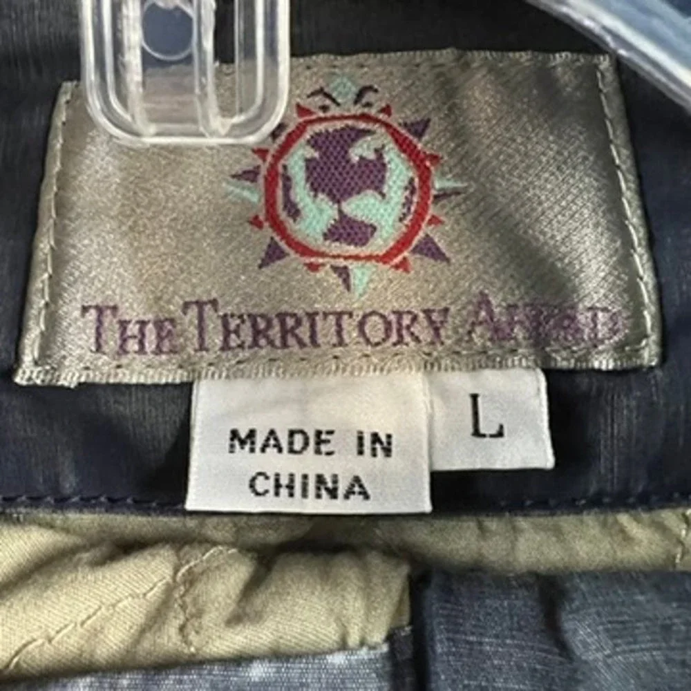 The Territory Ahead Field Barn Jacket Coat‎ Hooded Pigment Dyed Blue L